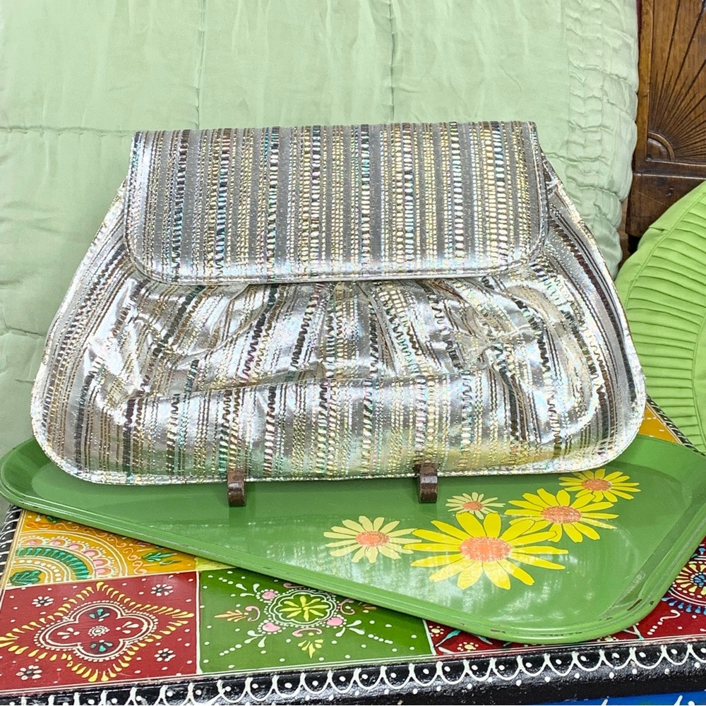 70s Silver Lame’ J Renee’ Bag